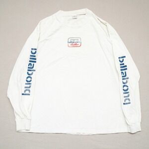 Vintage 80s 90s Billabong Long Sleeve Big Print Logo Skate Surf White XL